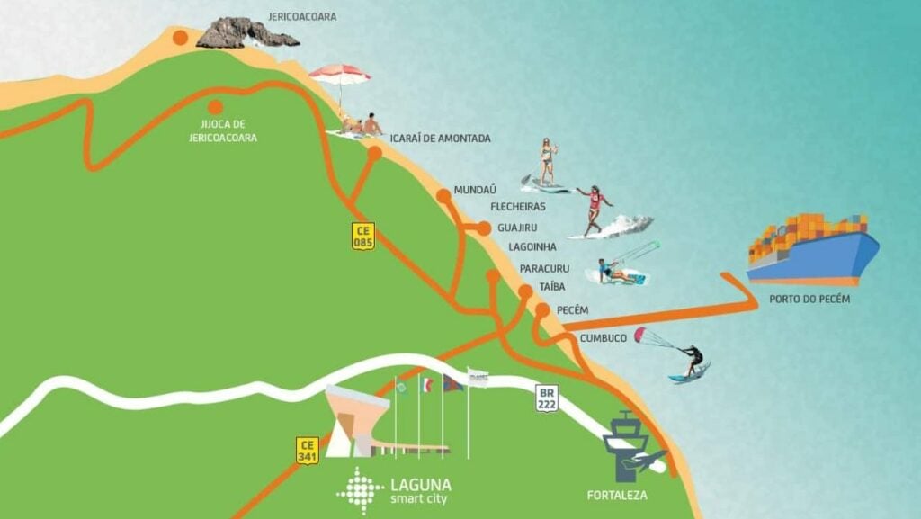 A Smart City Laguna fica próxima às mais belas praias - Loteamento Smart City Laguna