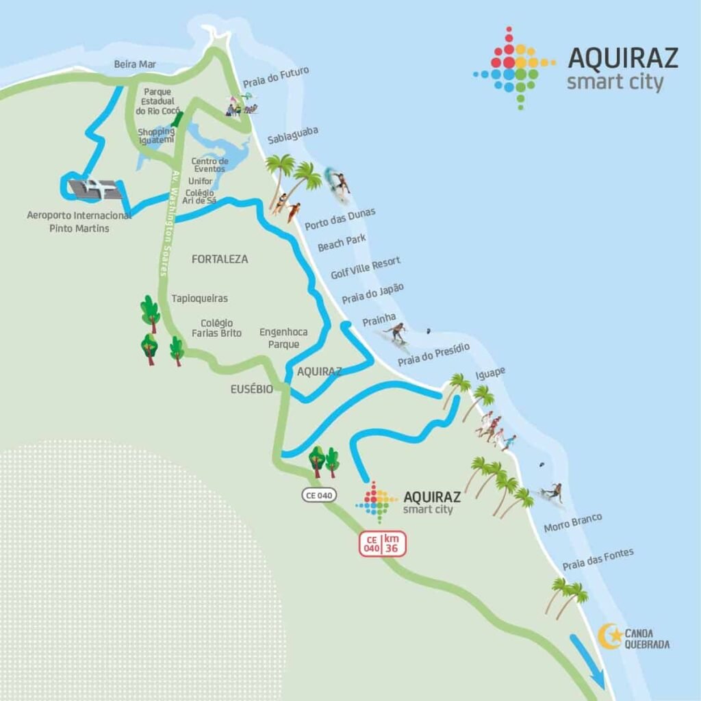 Mapa localização Smart City Aquiraz